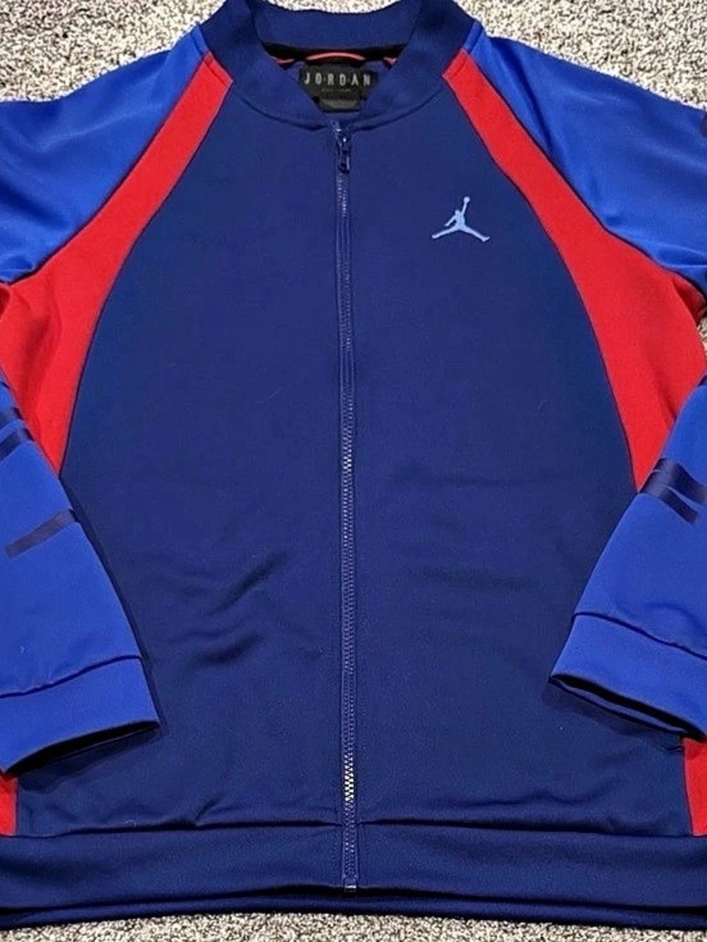 Jordan AIR Track Jacket Full Zip Long Sleeve Blue Red Jumpman Nike Air L NWOT